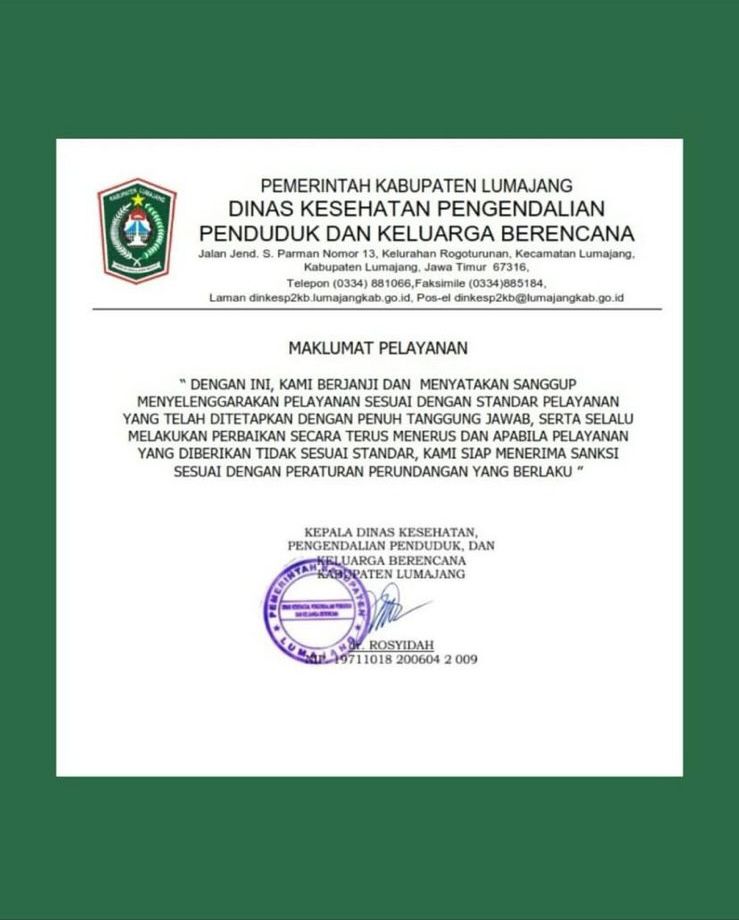 MAKLUMAT PELAYANAN